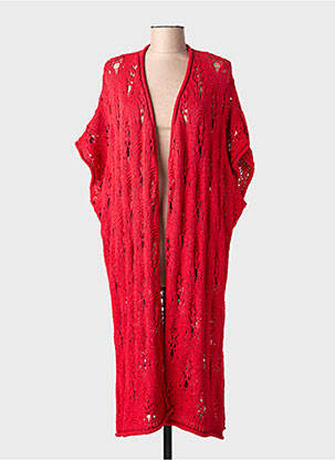 Vestă cu mâneci scurte roșu MAT. femeie