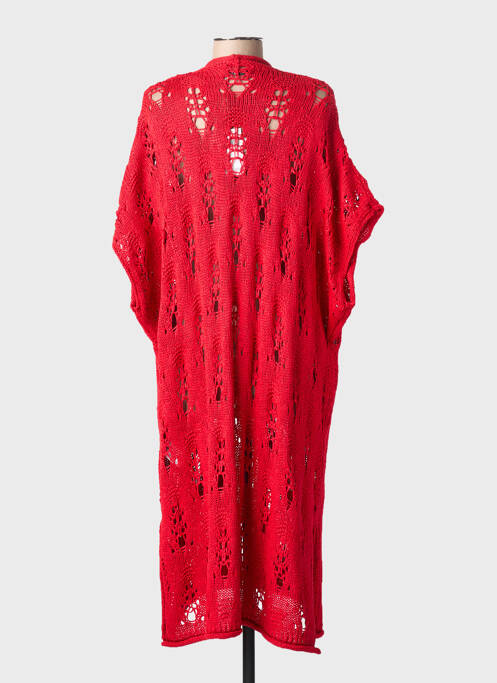 Vestă cu mâneci scurte roșu MAT. femeie