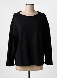 Pulover guler rotund mâneci lungi negru MARIA BELLENTANI femme