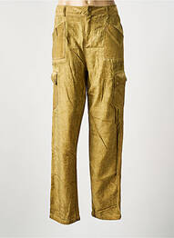 Pantalon drept țesătură poplin mărime normală verde NU JEANS femme