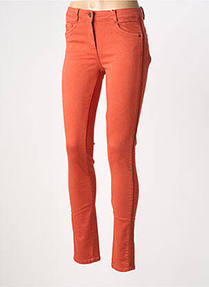 Pantalon slim buzunare portocaliu C'EST BEAU LA VIE femeie