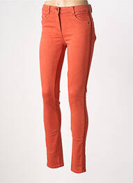 Pantalon slim buzunare portocaliu C'EST BEAU LA VIE femme