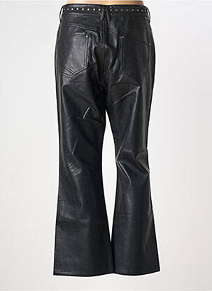 Pantalon drept închidere cu fermoar sub clapetă cu nasturi negru FREEMAN T.PORTER femeie