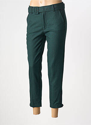 Pantalon 7/8 închidere cu fermoar sub clapetă cu nasturi verde FREEMAN T.PORTER femeie