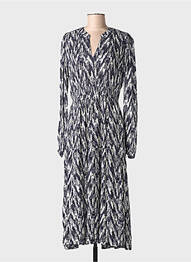 Rochie midi croială fluidă mâneci lungi albastru TIFFOSI femeie