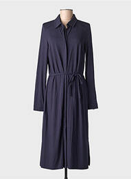 Rochie midi mâneci lungi mâneci lungi albastru BASE LEVEL femme