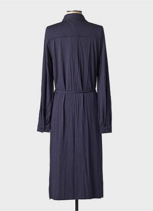 Rochie midi mâneci lungi mâneci lungi albastru BASE LEVEL femeie
