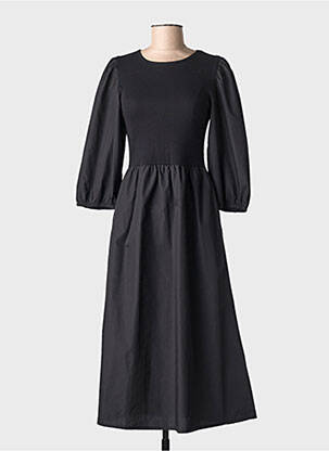 Rochie lungă mâneci lungi mâneci lungi negru KAFFE femeie