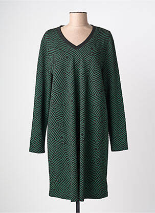 Rochie pulover croială dreaptă mâneci lungi verde LA FIANCÉE femeie