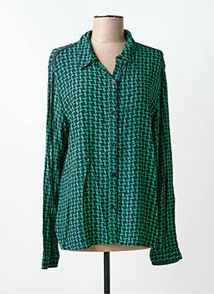 Cămașă croială cambrată mâneci lungi verde FREEMAN T.PORTER femeie
