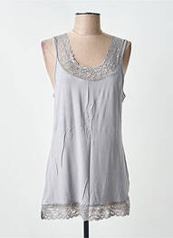 Top țesătură jersey fără mâneci gri CREAM femme