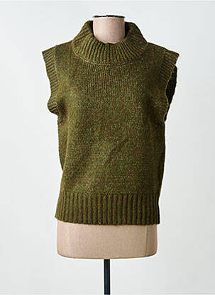 Pulover cu guler înalt verde C'EST BEAU LA VIE femeie