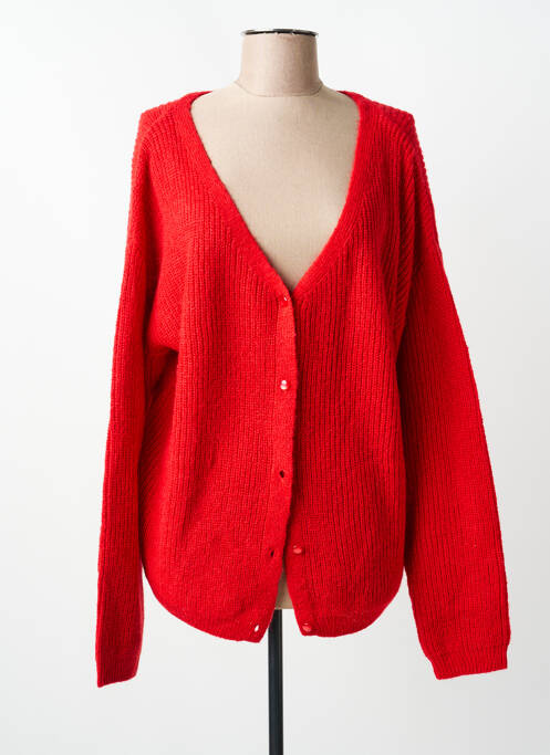 Vestă cu mâneci lungi roșu C'EST BEAU LA VIE femeie