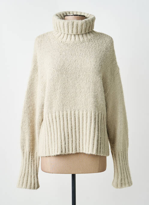 Pulover cu guler înalt bej TIFFOSI femeie