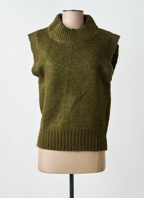 Pulover cu guler înalt verde C'EST BEAU LA VIE femeie