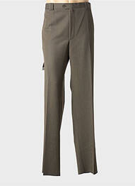 Pantalon drept talie cu cleme mărime normală maro MEYER homme