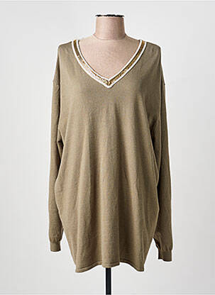 Pulover tunică elasticitate mâneci lungi verde PIMENT ROUGE femme