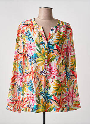 Tunică mâneci lungi închidere cu nasturi pe față galben FREDA femme