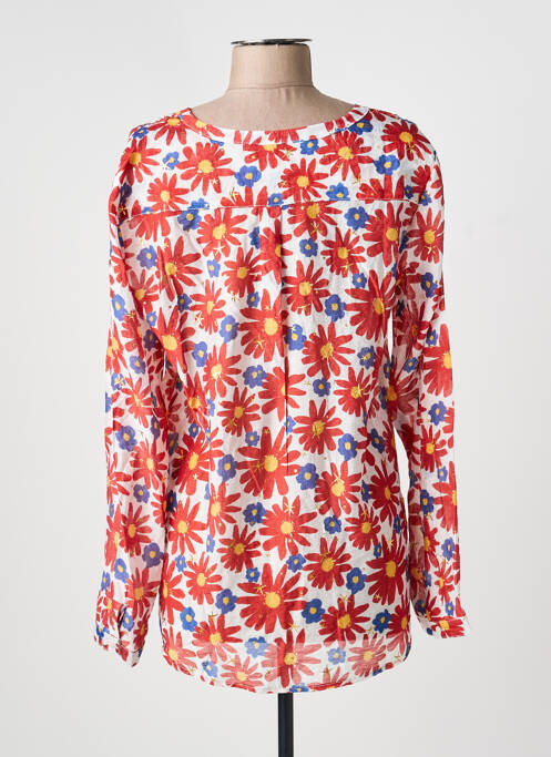 Tunică mâneci lungi țesătură crep roșu FREDA femme