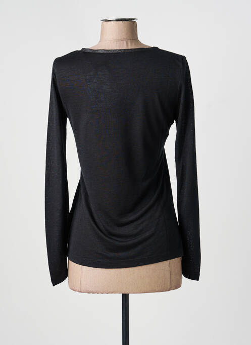 Tricou guler în v mâneci lungi negru LES P'TITES BOMBES femme