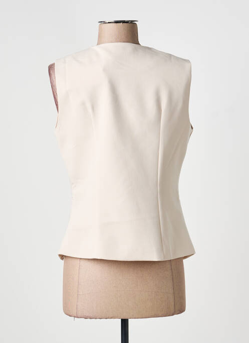 Vestă fără mâneci buzunare false bej EXQUISS'S femme