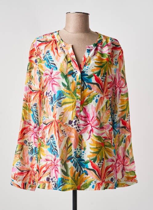 Tunică mâneci lungi închidere cu nasturi pe față galben FREDA femme