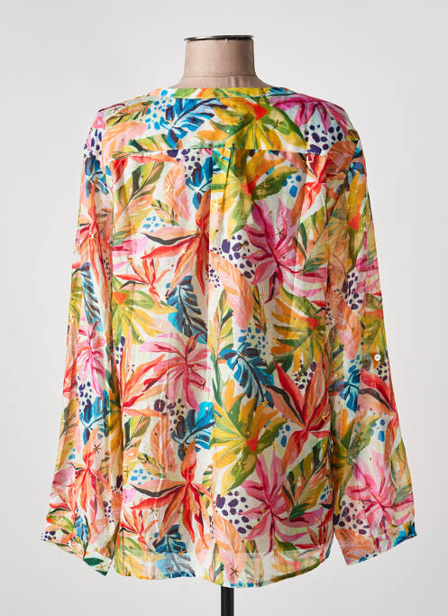 Tunică mâneci lungi închidere cu nasturi pe față galben FREDA femme