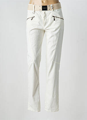 Pantalon drept alb HIGH femeie