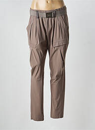 Pantalon slim țesătură poplin mărime normală maro HIGH femeie