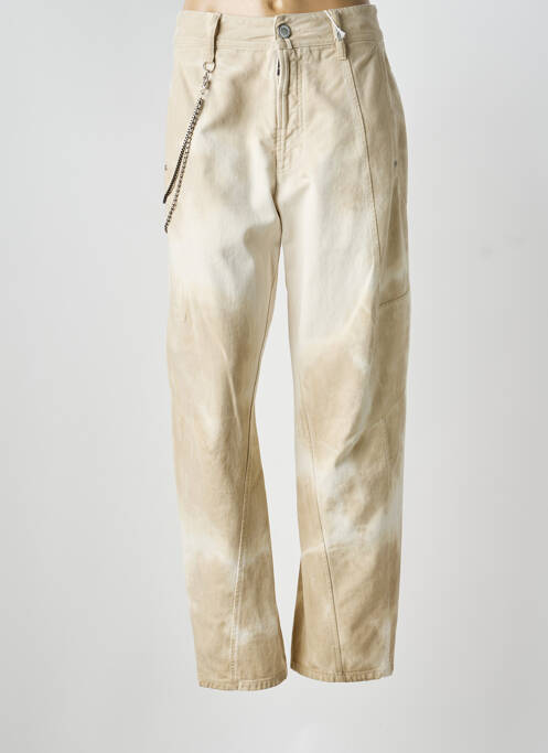 Blugi cu croială dreaptă bej HIGH femeie