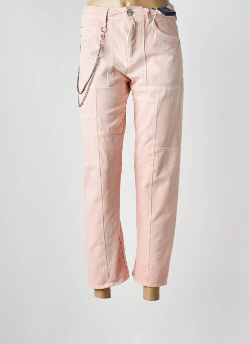 Blugi cu croială dreaptă roz HIGH femeie