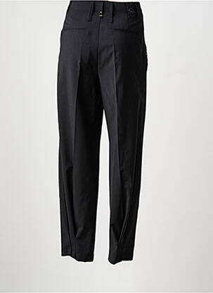 Pantalon drept țesătură crep talie înaltă negru HIGH femeie