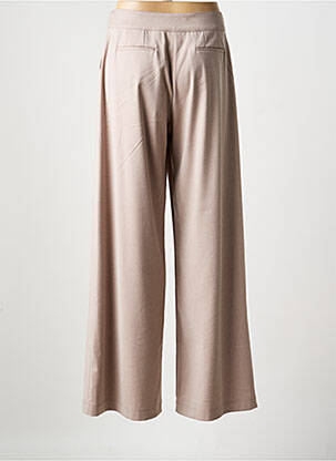Pantalon larg talie cu cleme talie înaltă maro D.EXTERIOR femeie