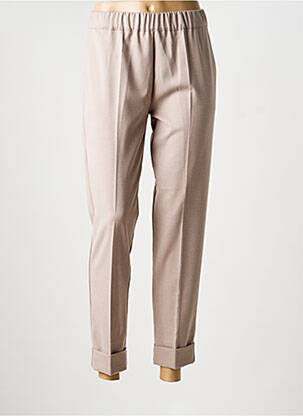 Pantalon 7/8 talie elastică mărime normală maro D.EXTERIOR femeie