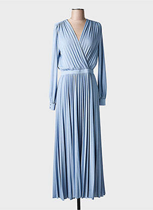 Rochie lungă mâneci lungi mâneci lungi albastru MARELLA femeie