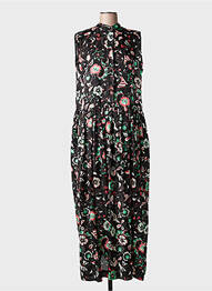 Rochie lungă imprimeu floral fără mâneci negru MIMI LIBERTÉ femeie