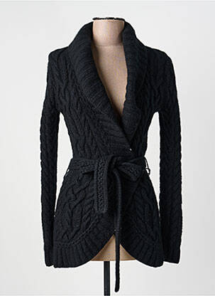 Vestă cu mâneci lungi guler șal negru RALPH LAUREN femeie