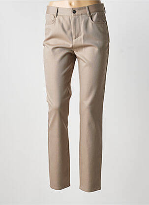 Pantalon slim țesătură poplin mărime normală maro BARBARA BUI femme