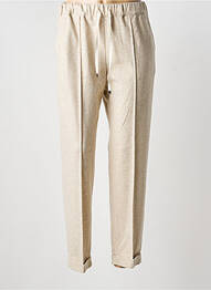 Pantalon drept talie elastică mărime normală bej LIVIANA CONTI femme