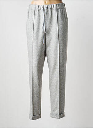 Pantalon drept talie elastică mărime normală gri LIVIANA CONTI femme