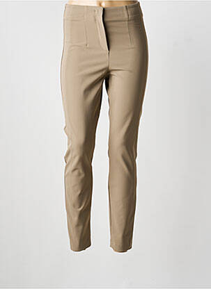 Pantalon slim țesătură poplin mărime normală maro RIANI femme