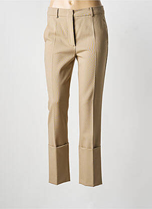 Pantalon drept închidere cu fermoar sub clapetă cu cârlig mărime normală maro SPORTMAX femme