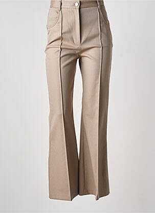 Pantalon larg închidere cu fermoar sub clapetă cu nasturi mărime normală maro BARBARA BUI femme