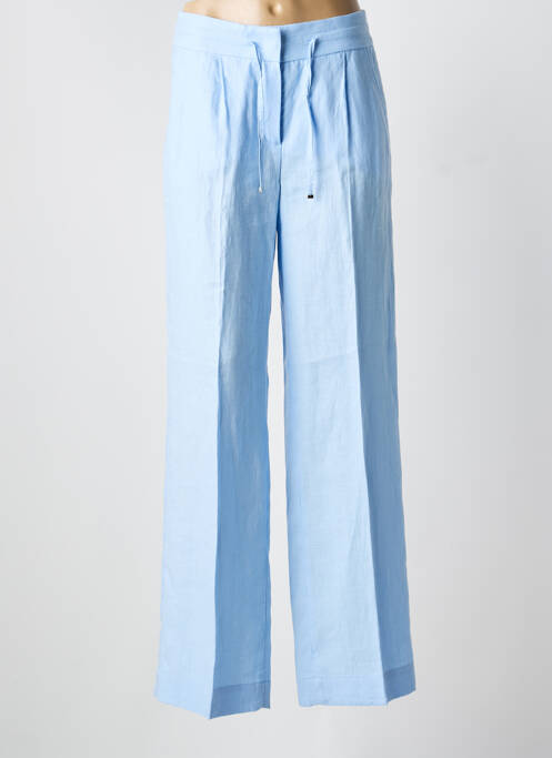 Pantalon larg închidere cu fermoar sub clapetă cu nasturi mărime normală albastru RIANI femme