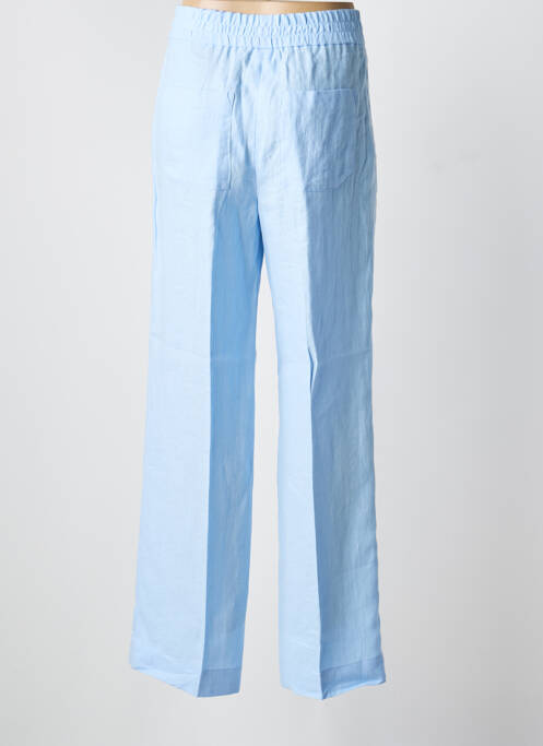 Pantalon larg închidere cu fermoar sub clapetă cu nasturi mărime normală albastru RIANI femme