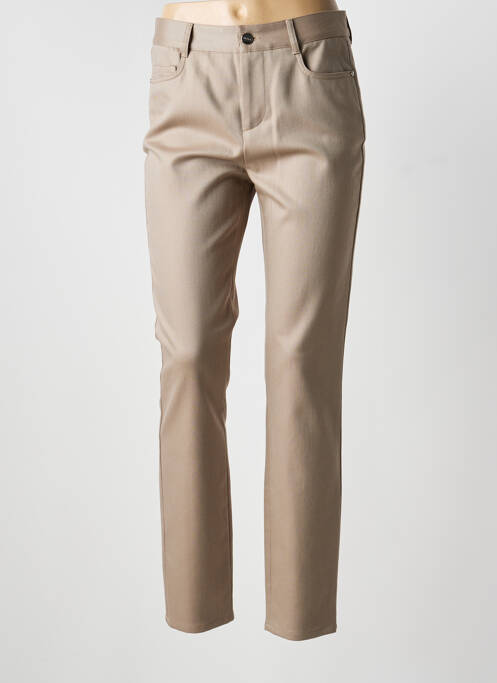 Pantalon slim țesătură poplin mărime normală maro BARBARA BUI femme