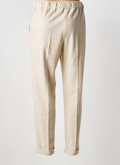 Pantalon drept talie elastică mărime normală bej LIVIANA CONTI femme