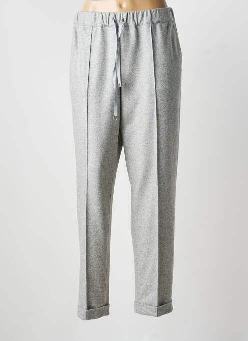 Pantalon drept talie elastică mărime normală gri LIVIANA CONTI femme