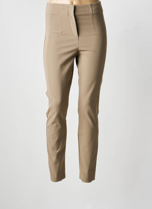 Pantalon slim țesătură poplin mărime normală maro RIANI femme