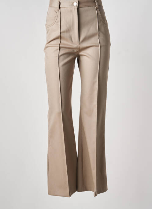 Pantalon larg închidere cu fermoar sub clapetă cu nasturi mărime normală maro BARBARA BUI femme